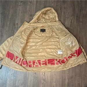 Michael Kors Cream Puffer Jacket with Hood